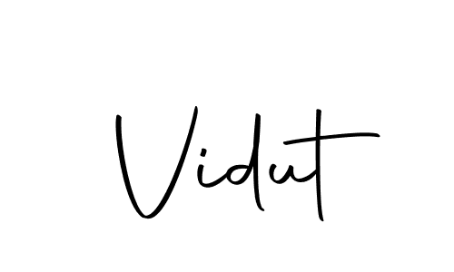 Design your own signature with our free online signature maker. With this signature software, you can create a handwritten (Autography-DOLnW) signature for name Vidut. Vidut signature style 10 images and pictures png