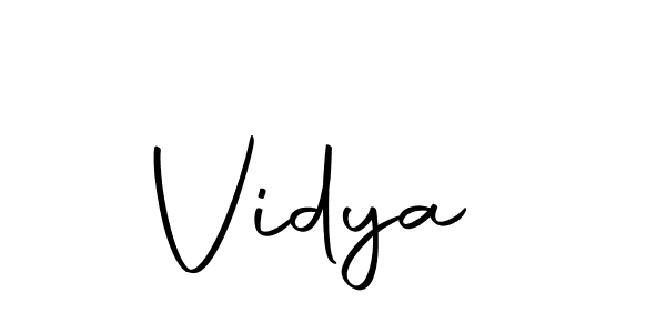 Make a beautiful signature design for name Vidya . With this signature (Autography-DOLnW) style, you can create a handwritten signature for free. Vidya  signature style 10 images and pictures png
