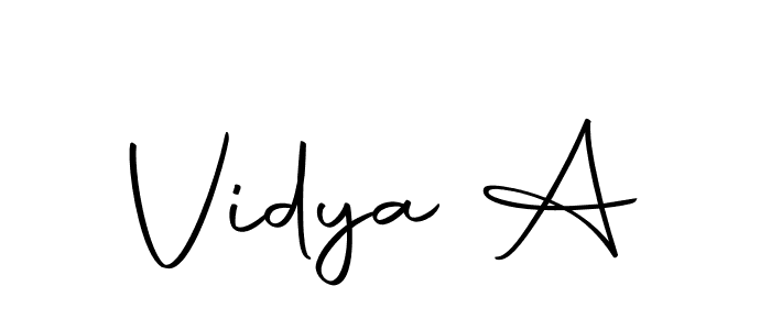 How to make Vidya A signature? Autography-DOLnW is a professional autograph style. Create handwritten signature for Vidya A name. Vidya A signature style 10 images and pictures png