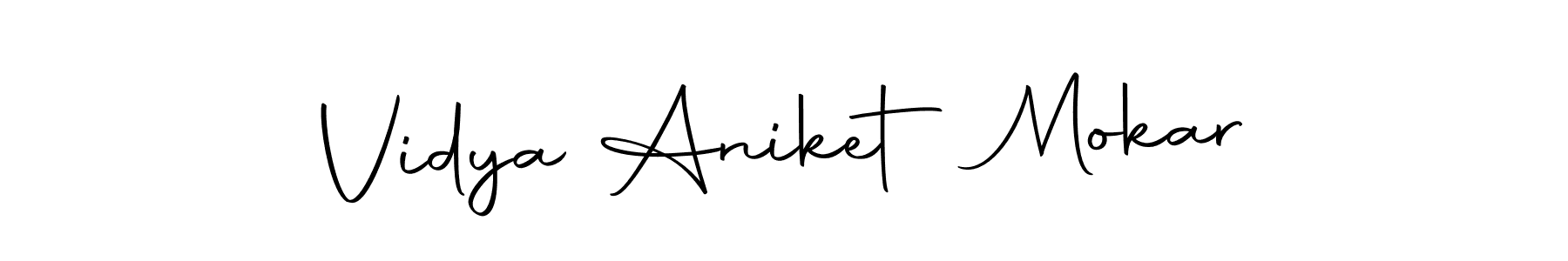 Make a beautiful signature design for name Vidya Aniket Mokar. Use this online signature maker to create a handwritten signature for free. Vidya Aniket Mokar signature style 10 images and pictures png