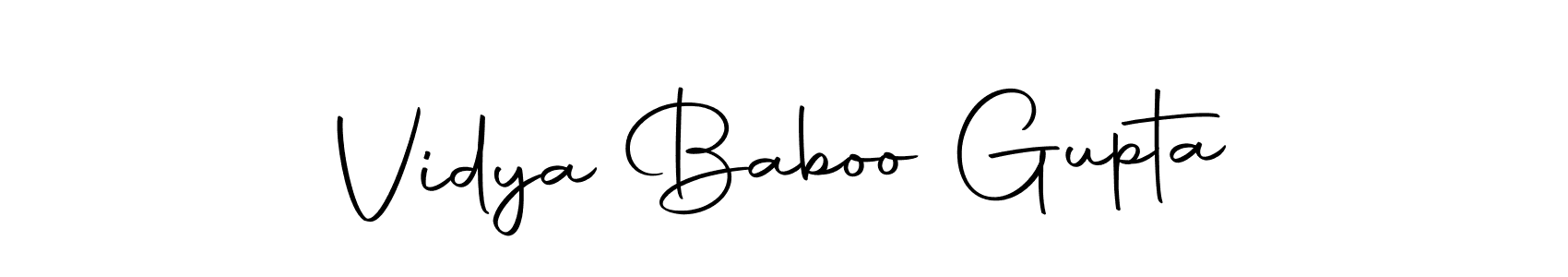 You should practise on your own different ways (Autography-DOLnW) to write your name (Vidya Baboo Gupta) in signature. don't let someone else do it for you. Vidya Baboo Gupta signature style 10 images and pictures png