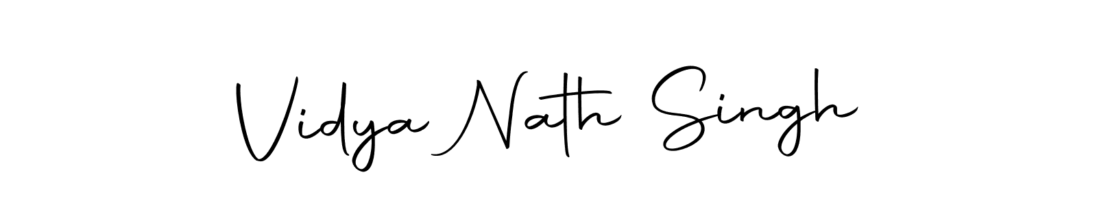 How to make Vidya Nath Singh name signature. Use Autography-DOLnW style for creating short signs online. This is the latest handwritten sign. Vidya Nath Singh signature style 10 images and pictures png