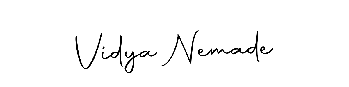 Make a short Vidya Nemade signature style. Manage your documents anywhere anytime using Autography-DOLnW. Create and add eSignatures, submit forms, share and send files easily. Vidya Nemade signature style 10 images and pictures png