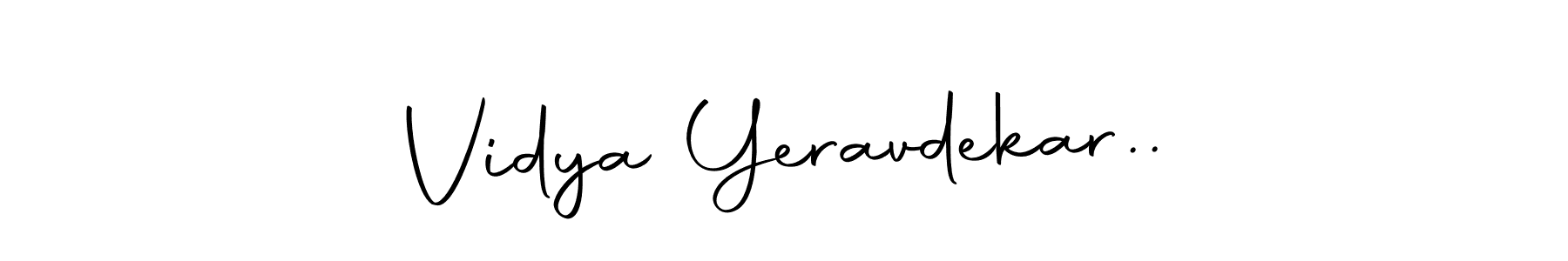 How to make Vidya Yeravdekar.. name signature. Use Autography-DOLnW style for creating short signs online. This is the latest handwritten sign. Vidya Yeravdekar.. signature style 10 images and pictures png