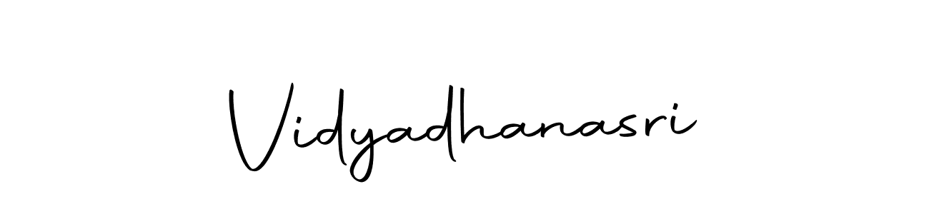 Make a beautiful signature design for name Vidyadhanasri. With this signature (Autography-DOLnW) style, you can create a handwritten signature for free. Vidyadhanasri signature style 10 images and pictures png