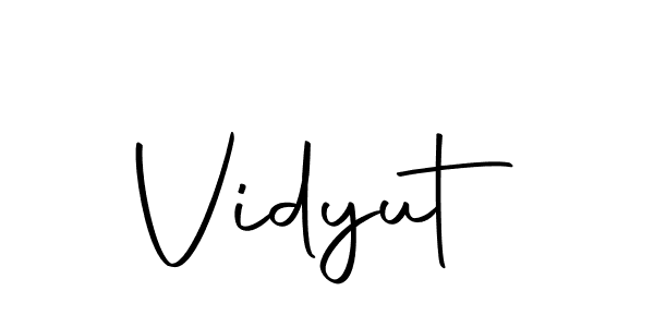 Design your own signature with our free online signature maker. With this signature software, you can create a handwritten (Autography-DOLnW) signature for name Vidyut. Vidyut signature style 10 images and pictures png