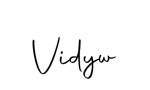 Create a beautiful signature design for name Vidyw. With this signature (Autography-DOLnW) fonts, you can make a handwritten signature for free. Vidyw signature style 10 images and pictures png