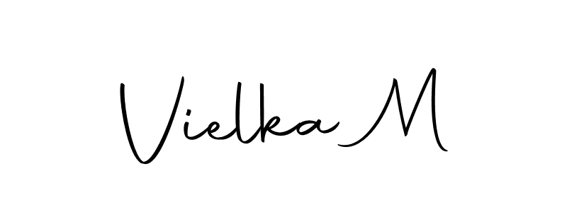 Autography-DOLnW is a professional signature style that is perfect for those who want to add a touch of class to their signature. It is also a great choice for those who want to make their signature more unique. Get Vielka M name to fancy signature for free. Vielka M signature style 10 images and pictures png