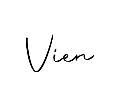 Use a signature maker to create a handwritten signature online. With this signature software, you can design (Autography-DOLnW) your own signature for name Vien. Vien signature style 10 images and pictures png