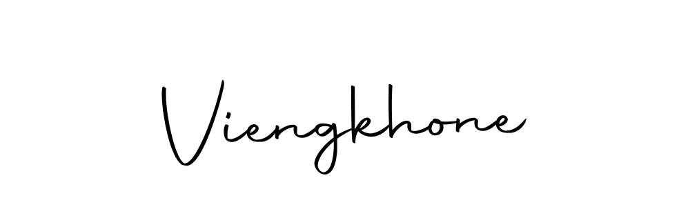 How to make Viengkhone name signature. Use Autography-DOLnW style for creating short signs online. This is the latest handwritten sign. Viengkhone signature style 10 images and pictures png