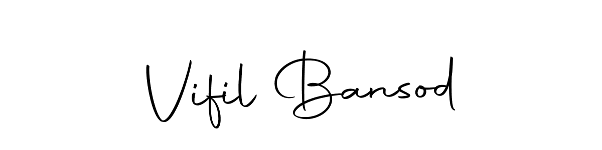 You can use this online signature creator to create a handwritten signature for the name Vifil Bansod. This is the best online autograph maker. Vifil Bansod signature style 10 images and pictures png