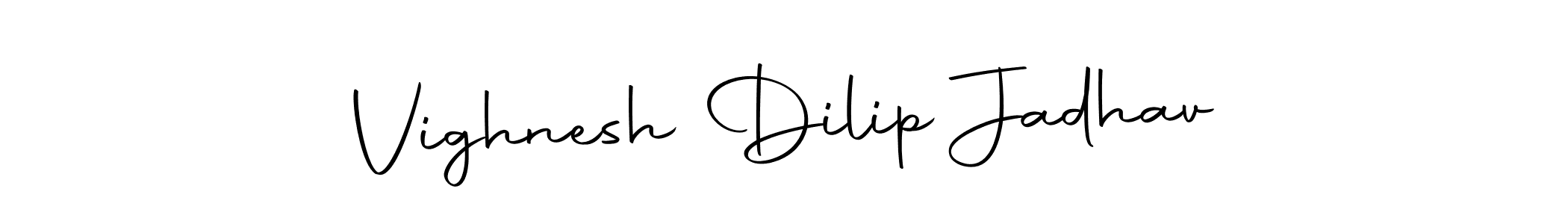 Create a beautiful signature design for name Vighnesh Dilip Jadhav. With this signature (Autography-DOLnW) fonts, you can make a handwritten signature for free. Vighnesh Dilip Jadhav signature style 10 images and pictures png