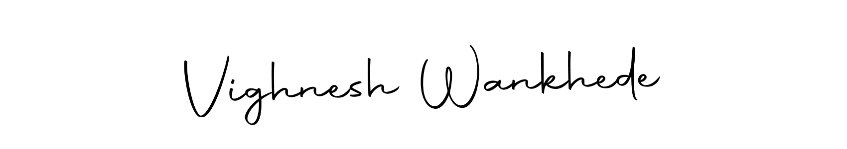 Make a beautiful signature design for name Vighnesh Wankhede. With this signature (Autography-DOLnW) style, you can create a handwritten signature for free. Vighnesh Wankhede signature style 10 images and pictures png