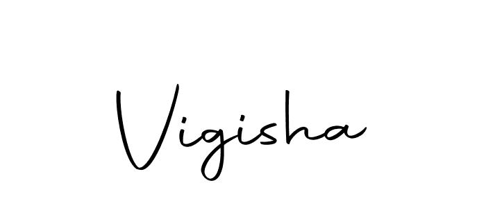 Make a beautiful signature design for name Vigisha. With this signature (Autography-DOLnW) style, you can create a handwritten signature for free. Vigisha signature style 10 images and pictures png