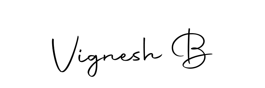 Design your own signature with our free online signature maker. With this signature software, you can create a handwritten (Autography-DOLnW) signature for name Vignesh B. Vignesh B signature style 10 images and pictures png