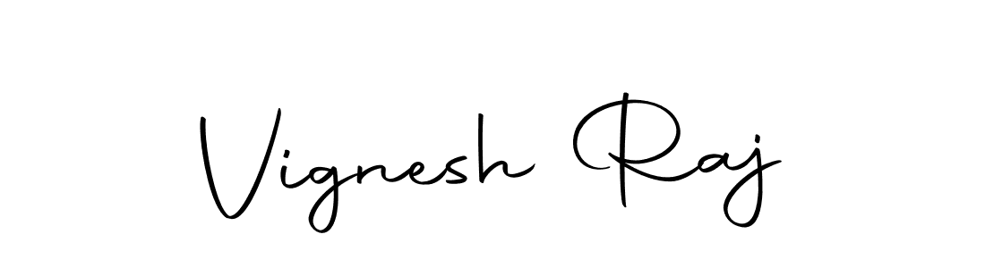 How to make Vignesh Raj name signature. Use Autography-DOLnW style for creating short signs online. This is the latest handwritten sign. Vignesh Raj signature style 10 images and pictures png