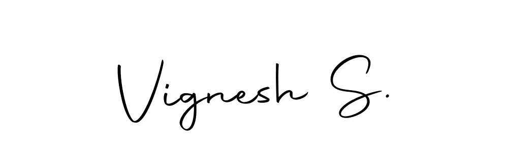 The best way (Autography-DOLnW) to make a short signature is to pick only two or three words in your name. The name Vignesh S. include a total of six letters. For converting this name. Vignesh S. signature style 10 images and pictures png