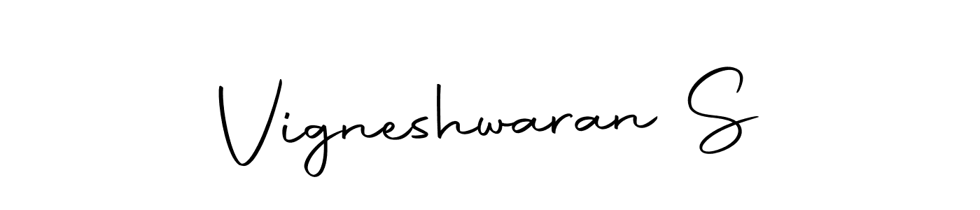 Use a signature maker to create a handwritten signature online. With this signature software, you can design (Autography-DOLnW) your own signature for name Vigneshwaran S. Vigneshwaran S signature style 10 images and pictures png