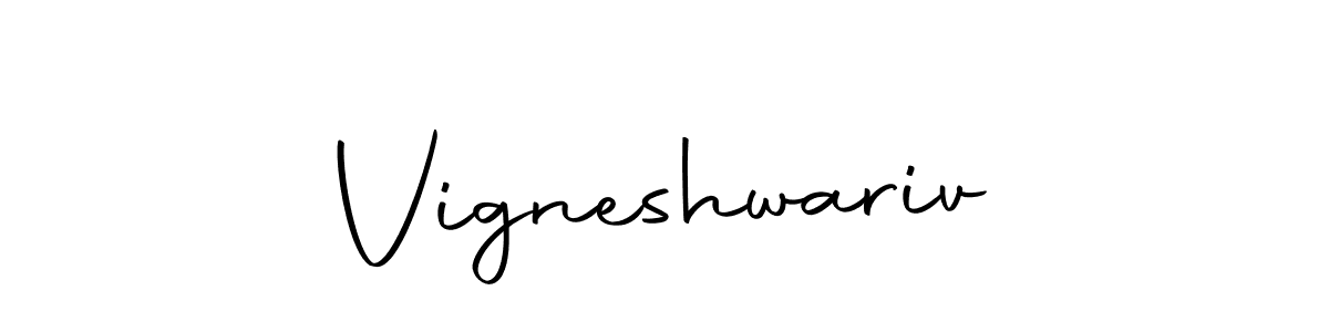 Make a beautiful signature design for name Vigneshwariv. With this signature (Autography-DOLnW) style, you can create a handwritten signature for free. Vigneshwariv signature style 10 images and pictures png