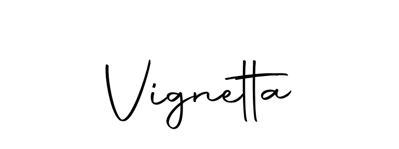 Create a beautiful signature design for name Vignetta. With this signature (Autography-DOLnW) fonts, you can make a handwritten signature for free. Vignetta signature style 10 images and pictures png