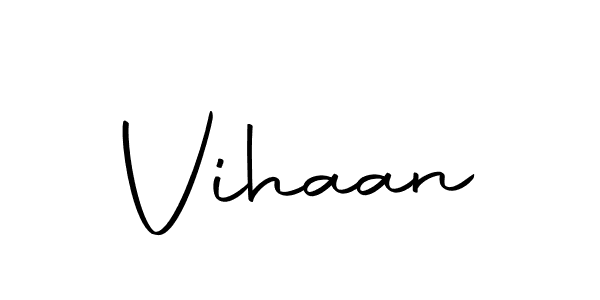 Create a beautiful signature design for name Vihaan. With this signature (Autography-DOLnW) fonts, you can make a handwritten signature for free. Vihaan signature style 10 images and pictures png