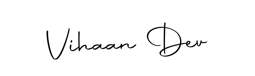 Design your own signature with our free online signature maker. With this signature software, you can create a handwritten (Autography-DOLnW) signature for name Vihaan Dev. Vihaan Dev signature style 10 images and pictures png