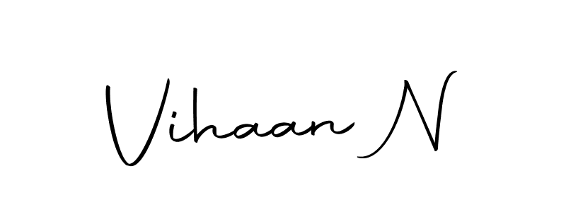 Design your own signature with our free online signature maker. With this signature software, you can create a handwritten (Autography-DOLnW) signature for name Vihaan N. Vihaan N signature style 10 images and pictures png