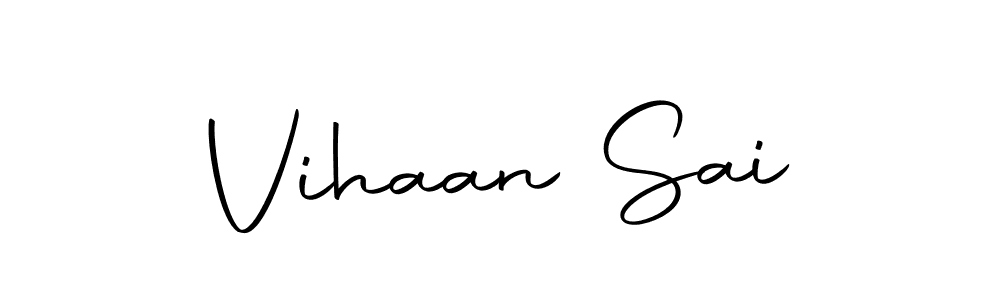 Create a beautiful signature design for name Vihaan Sai. With this signature (Autography-DOLnW) fonts, you can make a handwritten signature for free. Vihaan Sai signature style 10 images and pictures png