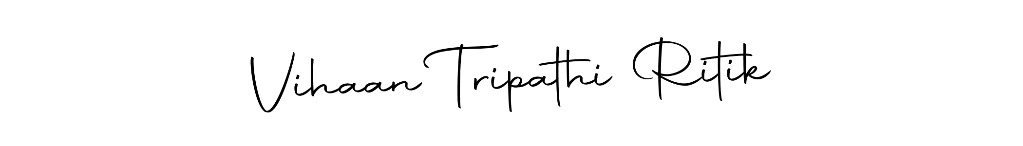 Autography-DOLnW is a professional signature style that is perfect for those who want to add a touch of class to their signature. It is also a great choice for those who want to make their signature more unique. Get Vihaan Tripathi Ritik name to fancy signature for free. Vihaan Tripathi Ritik signature style 10 images and pictures png