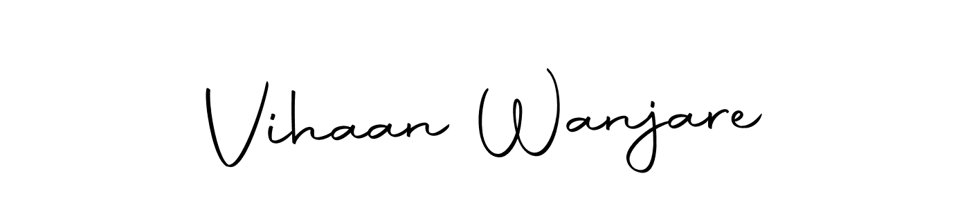 How to make Vihaan Wanjare name signature. Use Autography-DOLnW style for creating short signs online. This is the latest handwritten sign. Vihaan Wanjare signature style 10 images and pictures png