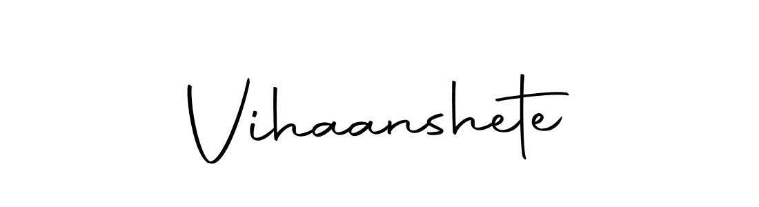 Make a beautiful signature design for name Vihaanshete. With this signature (Autography-DOLnW) style, you can create a handwritten signature for free. Vihaanshete signature style 10 images and pictures png