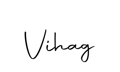 Create a beautiful signature design for name Vihag. With this signature (Autography-DOLnW) fonts, you can make a handwritten signature for free. Vihag signature style 10 images and pictures png