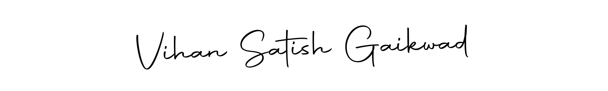 How to make Vihan Satish Gaikwad name signature. Use Autography-DOLnW style for creating short signs online. This is the latest handwritten sign. Vihan Satish Gaikwad signature style 10 images and pictures png