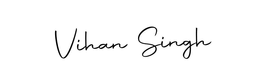 Create a beautiful signature design for name Vihan Singh. With this signature (Autography-DOLnW) fonts, you can make a handwritten signature for free. Vihan Singh signature style 10 images and pictures png