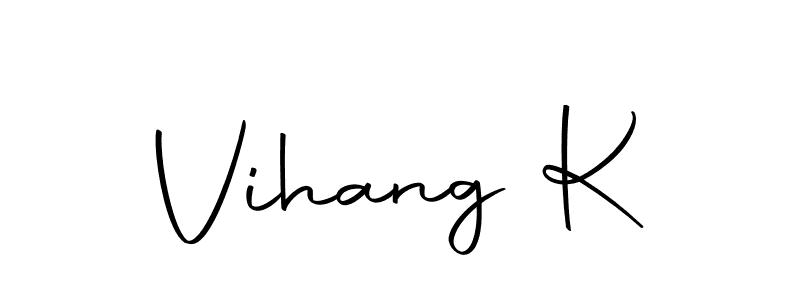 Use a signature maker to create a handwritten signature online. With this signature software, you can design (Autography-DOLnW) your own signature for name Vihang K. Vihang K signature style 10 images and pictures png