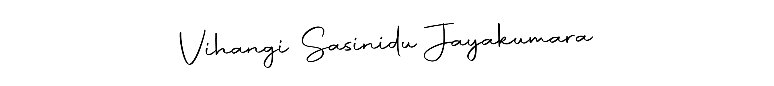 Make a short Vihangi Sasinidu Jayakumara signature style. Manage your documents anywhere anytime using Autography-DOLnW. Create and add eSignatures, submit forms, share and send files easily. Vihangi Sasinidu Jayakumara signature style 10 images and pictures png