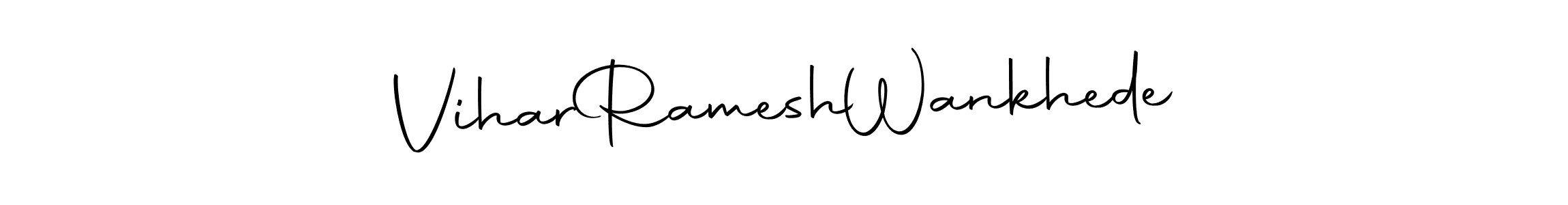 The best way (Autography-DOLnW) to make a short signature is to pick only two or three words in your name. The name Vihar  Ramesh  Wankhede include a total of six letters. For converting this name. Vihar  Ramesh  Wankhede signature style 10 images and pictures png