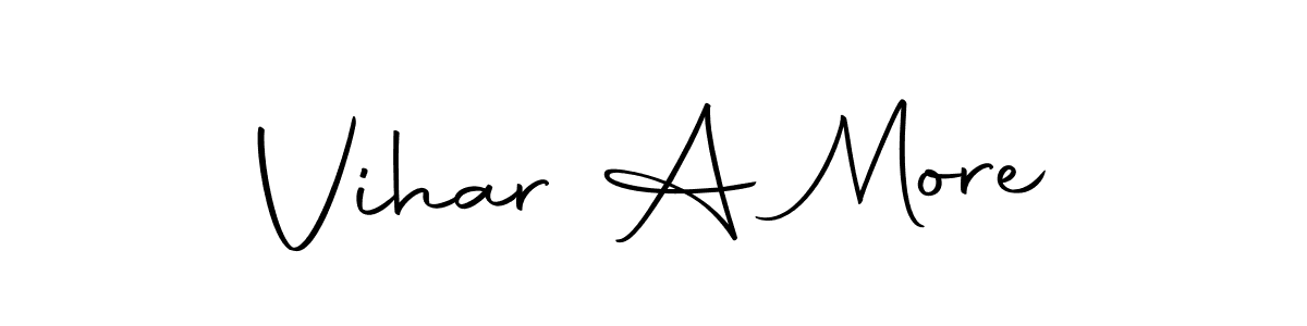 Autography-DOLnW is a professional signature style that is perfect for those who want to add a touch of class to their signature. It is also a great choice for those who want to make their signature more unique. Get Vihar A More name to fancy signature for free. Vihar A More signature style 10 images and pictures png