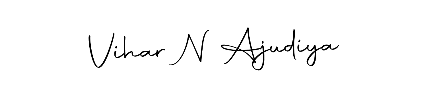It looks lik you need a new signature style for name Vihar N Ajudiya. Design unique handwritten (Autography-DOLnW) signature with our free signature maker in just a few clicks. Vihar N Ajudiya signature style 10 images and pictures png