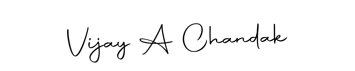 Make a short Vijay A Chandak signature style. Manage your documents anywhere anytime using Autography-DOLnW. Create and add eSignatures, submit forms, share and send files easily. Vijay A Chandak signature style 10 images and pictures png