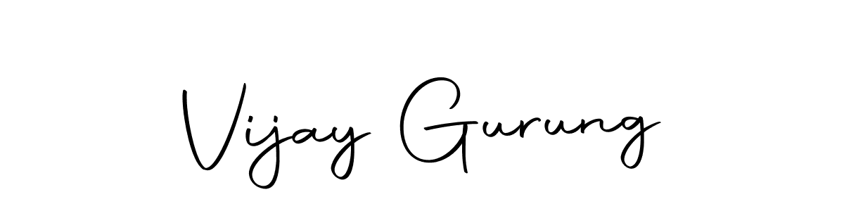 Create a beautiful signature design for name Vijay Gurung. With this signature (Autography-DOLnW) fonts, you can make a handwritten signature for free. Vijay Gurung signature style 10 images and pictures png