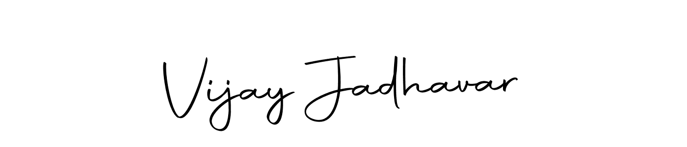 How to make Vijay Jadhavar name signature. Use Autography-DOLnW style for creating short signs online. This is the latest handwritten sign. Vijay Jadhavar signature style 10 images and pictures png