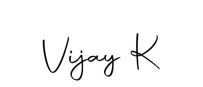 Create a beautiful signature design for name Vijay K. With this signature (Autography-DOLnW) fonts, you can make a handwritten signature for free. Vijay K signature style 10 images and pictures png