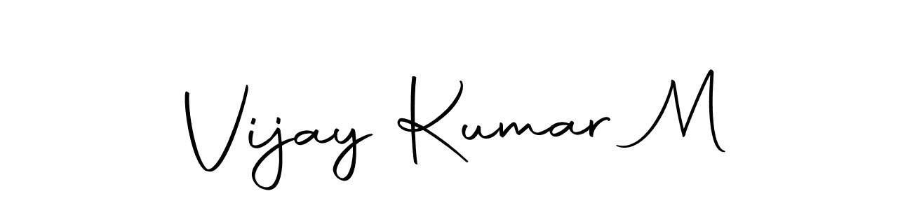 Design your own signature with our free online signature maker. With this signature software, you can create a handwritten (Autography-DOLnW) signature for name Vijay Kumar M. Vijay Kumar M signature style 10 images and pictures png