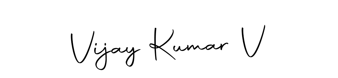 How to make Vijay Kumar V name signature. Use Autography-DOLnW style for creating short signs online. This is the latest handwritten sign. Vijay Kumar V signature style 10 images and pictures png