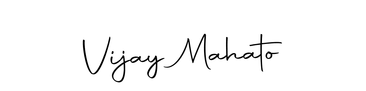 How to make Vijay Mahato name signature. Use Autography-DOLnW style for creating short signs online. This is the latest handwritten sign. Vijay Mahato signature style 10 images and pictures png