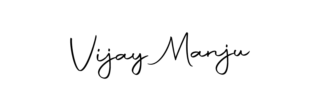 How to make Vijay Manju name signature. Use Autography-DOLnW style for creating short signs online. This is the latest handwritten sign. Vijay Manju signature style 10 images and pictures png