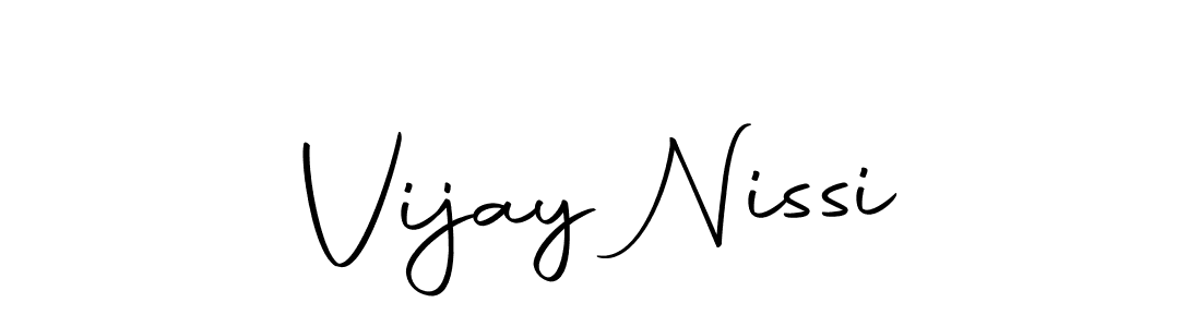 You should practise on your own different ways (Autography-DOLnW) to write your name (Vijay Nissi) in signature. don't let someone else do it for you. Vijay Nissi signature style 10 images and pictures png