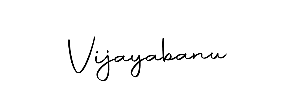 How to make Vijayabanu signature? Autography-DOLnW is a professional autograph style. Create handwritten signature for Vijayabanu name. Vijayabanu signature style 10 images and pictures png