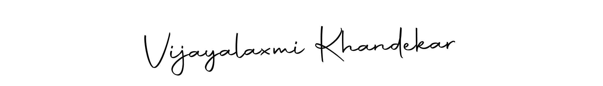 Make a short Vijayalaxmi Khandekar signature style. Manage your documents anywhere anytime using Autography-DOLnW. Create and add eSignatures, submit forms, share and send files easily. Vijayalaxmi Khandekar signature style 10 images and pictures png